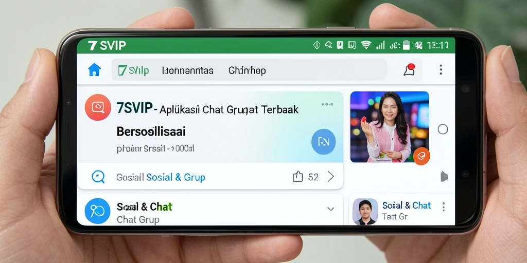 Tampilan antarmuka <strong>7SVIP</strong> yang modern dan intuitif untuk Chat Grup.