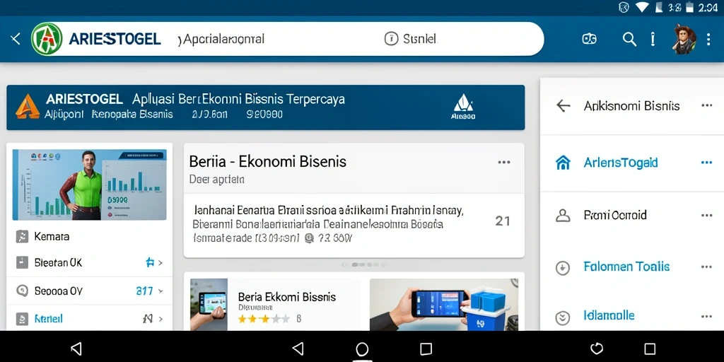 Antarmuka aplikasi ARIESTOGEL yang modern dan menarik.