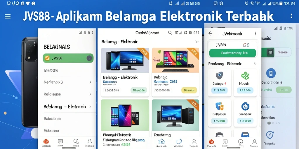 Antarmuka pengguna JVS88 yang menarik untuk belanja elektronik.