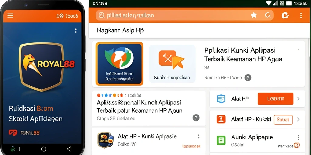 Tampilan antarmuka pengguna aplikasi Kunci Aplikasi ROYAL88 yang intuitif.