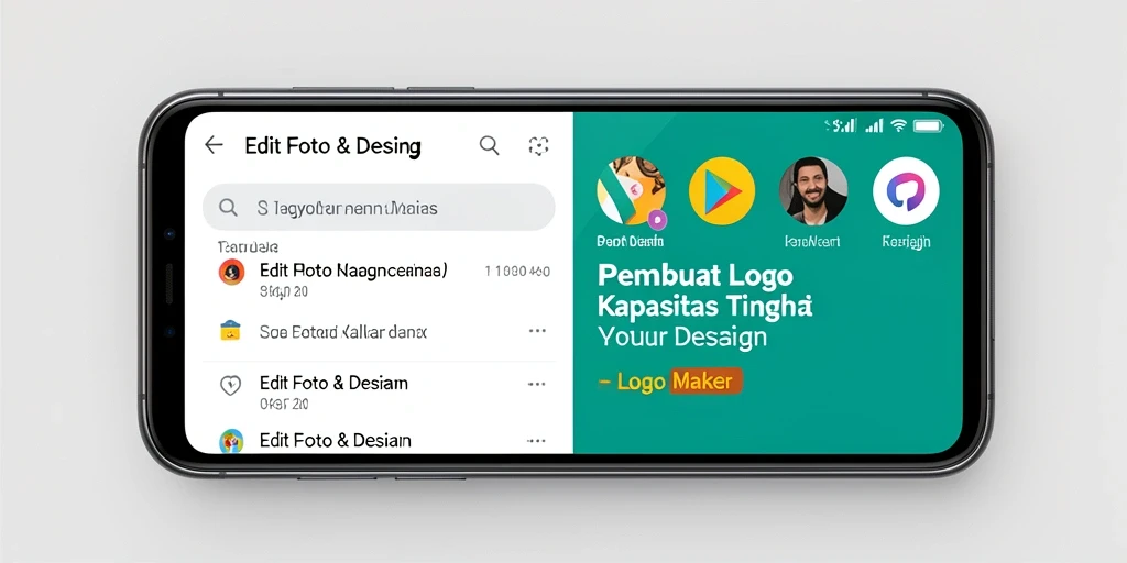 Tampilan antarmuka S80 menunjukkan fitur Logo Maker yang intuitif dan mudah digunakan.