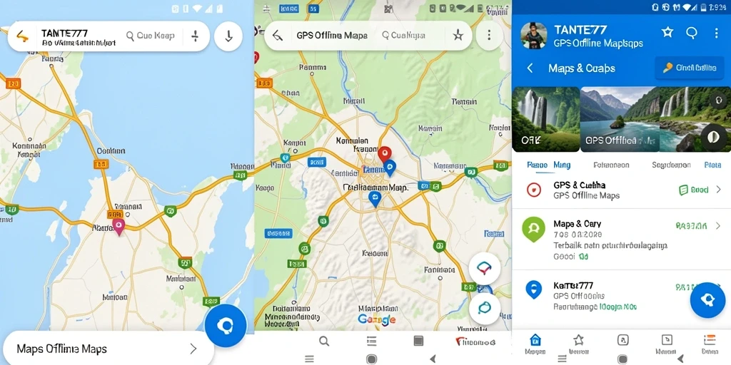 Antarmuka sederhana TANTE777 untuk navigasi GPS Offline Maps.