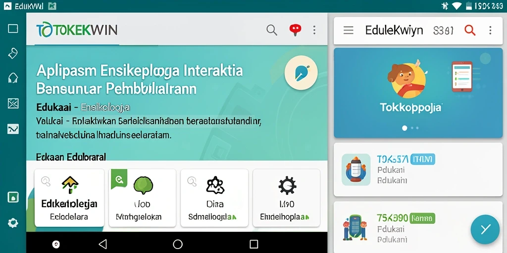 Antarmuka TOKEKWIN menampilkan informasi ensiklopedia yang menarik.