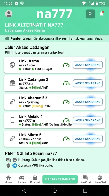 Link Alternatif na777 untuk Pengguna Android Terpercaya